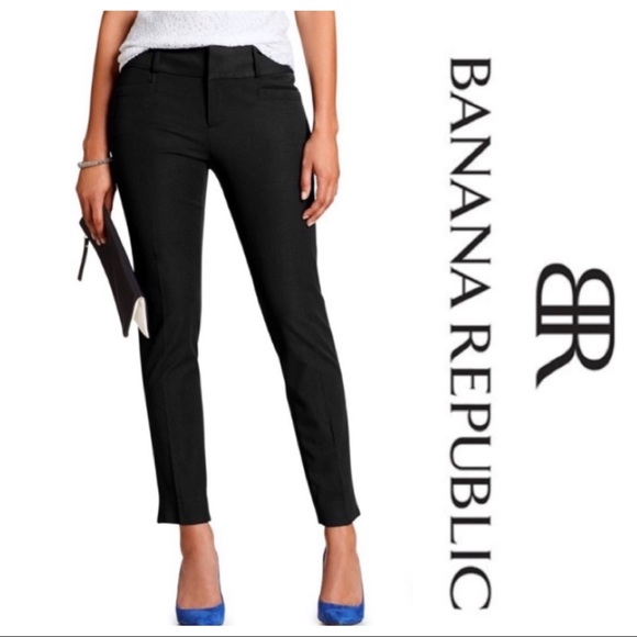Banana Republic Pants - Black “Jackson” Bi-Stretch Slim Ankle Pants